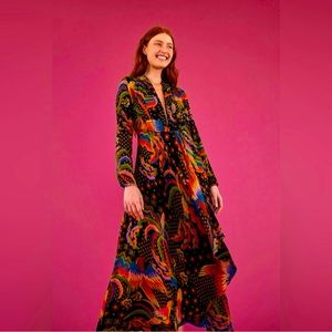 NWT Farm Rio Macaw island Maxi Dress size S